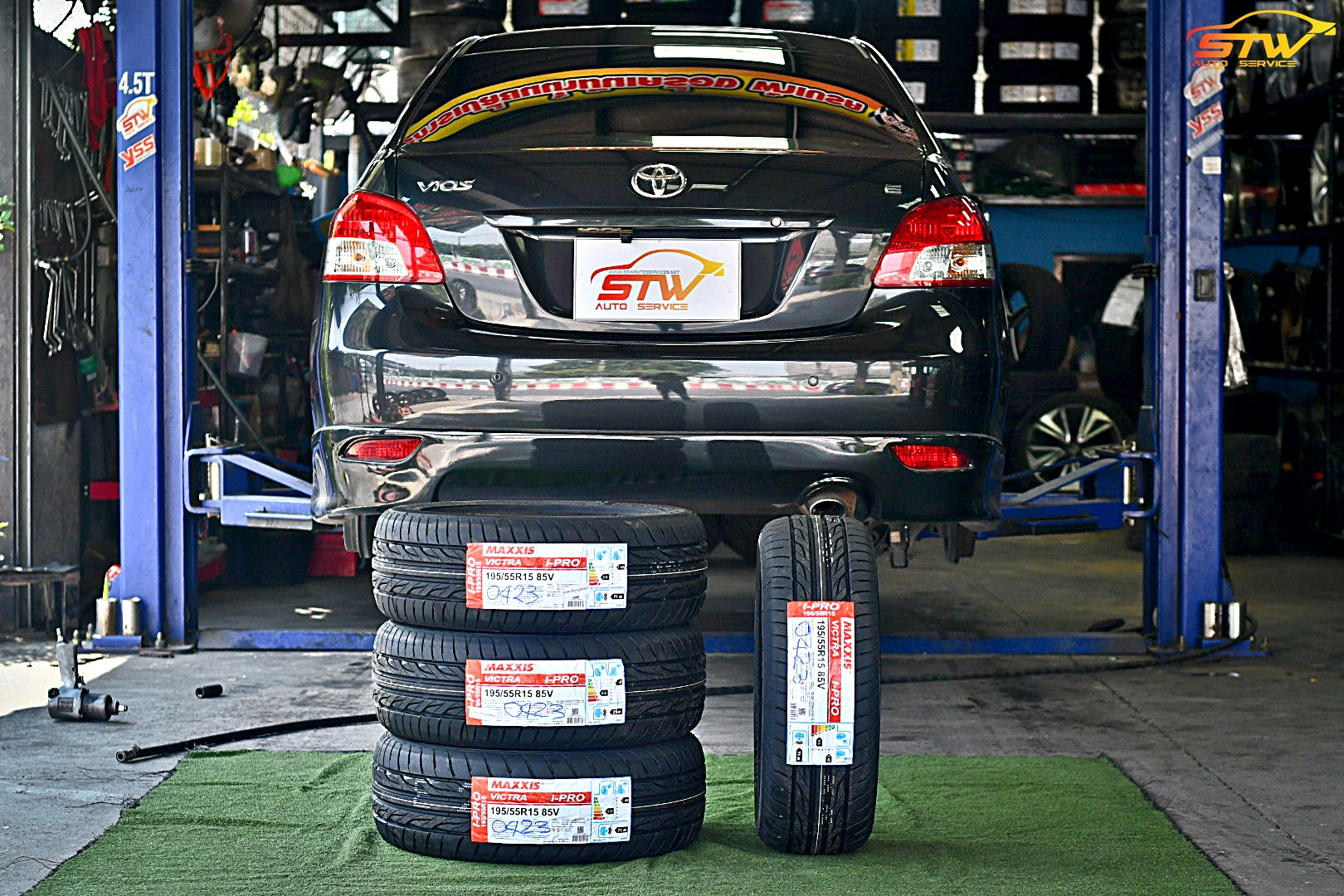 ยาง MAXXIS VICTRA i PRO 195/55R15 85V ติดตั้งใส่ TOYOTA VIOS
