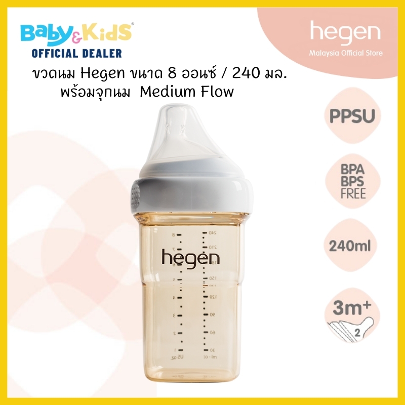Hegen ขวดนม พร้อมจุกนม PCTO™ 240ml./ 8oz. Feeding Bottle PPSU