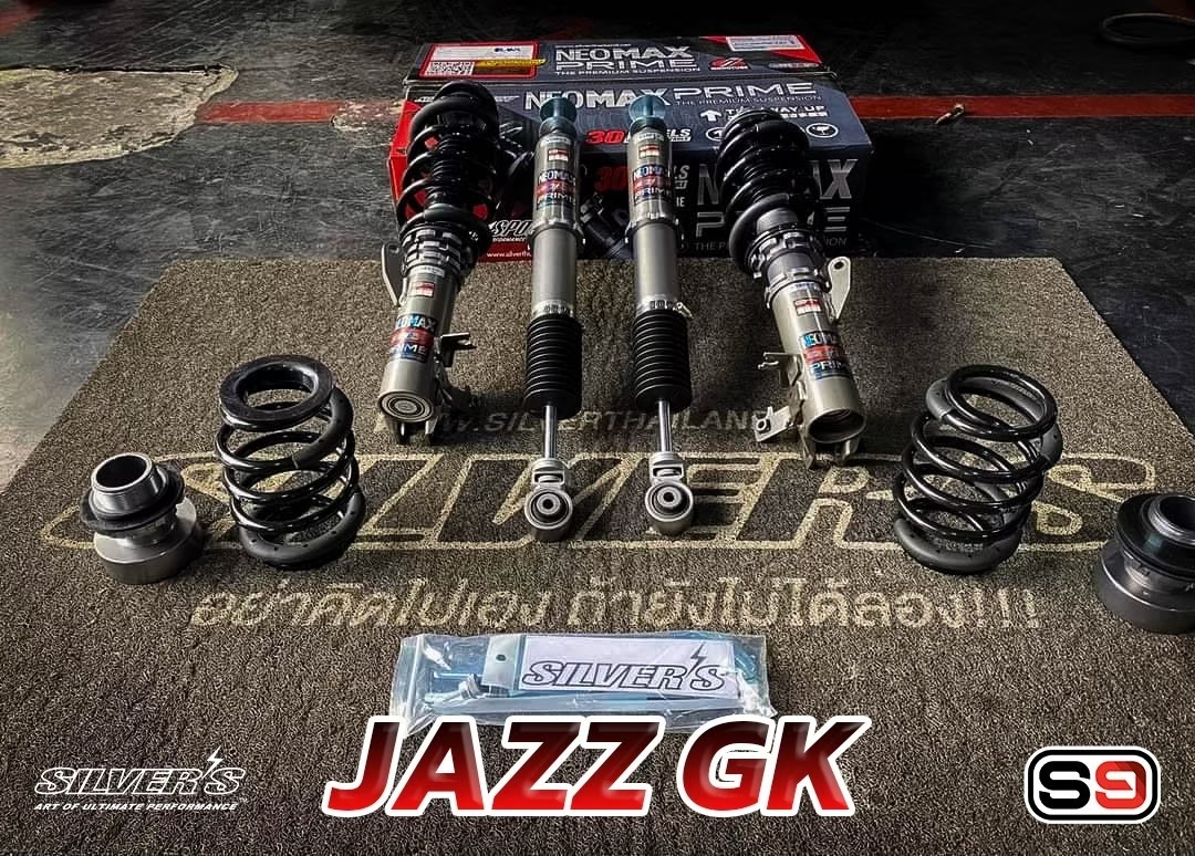 โช้คอัพ Silver’s รุ่น NeoMaxPrime สตรัทปรับเกลียว ใส่ JAZZ GK