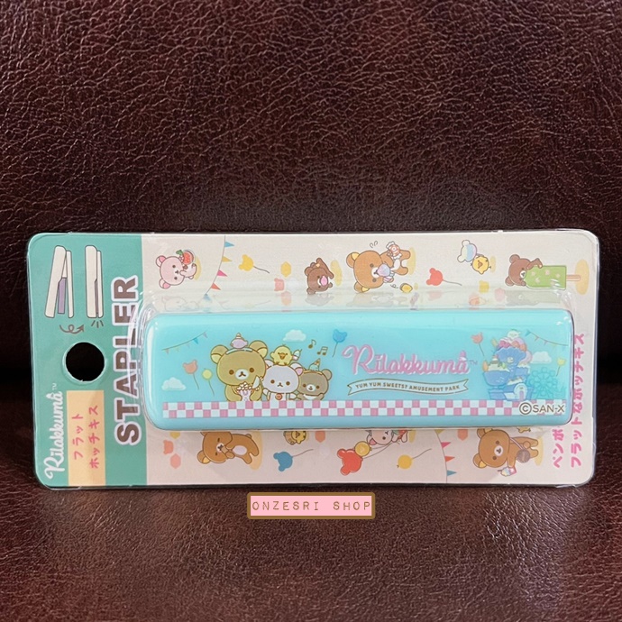 ที่เย็บกระดาษ Rilakkuma Yum Yum Sweets? Amusement Park Mini Stapler สีฟ้า ขนาด 7.8 x 21 x 1.5 / 11 x 5 ซม.