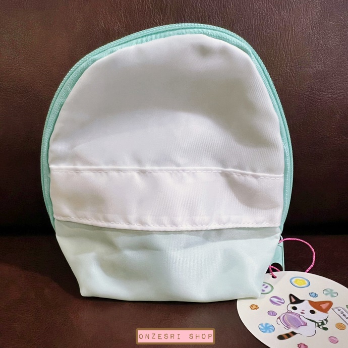 กระเป๋า Kabuki Nyantaro (Sanrio Japan Limited) Pouch ด้านหลังใส่ทิชชู่ได้ ด้านในมีหลายช่อง ขนาด 16 x 14 x 8 ซม.