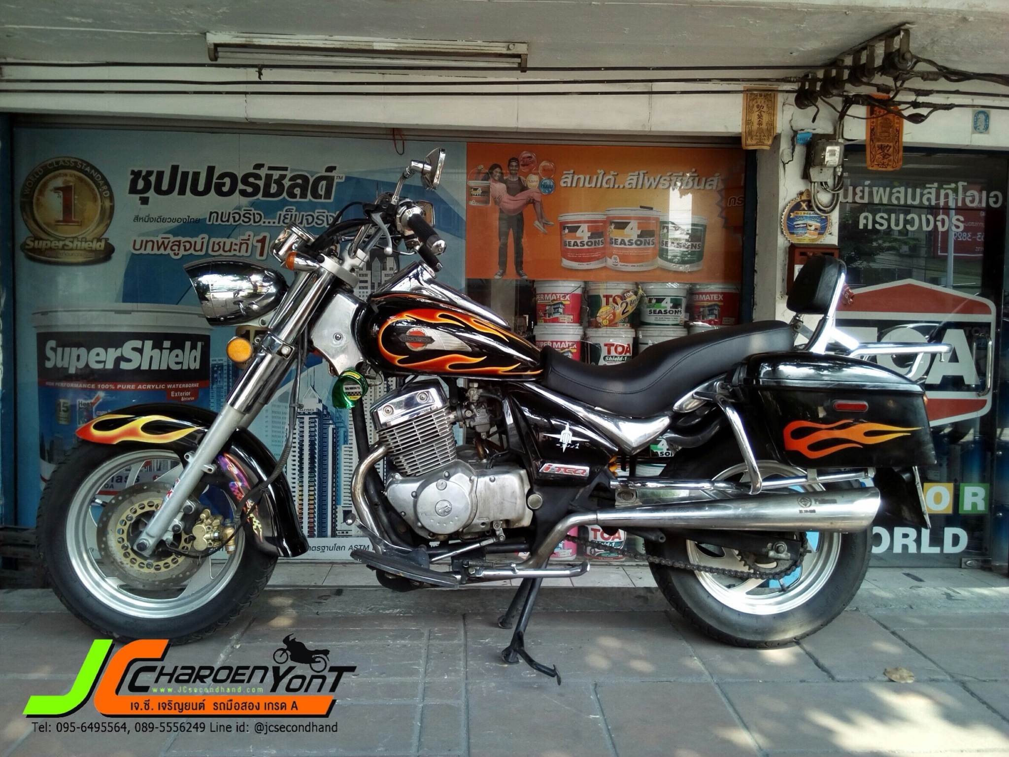 คุ้มโคตร!! CHOPPER 2 สูบ 250cc. กับ PLATINUM MONACO-250 จดทะเบียนกลางปี 54 สภาพสวยพร้อมชุดแต่ง ตัวรถสมบูรณ์มาก เครื่อง2สูบแน่นๆ สตารทมือระบบคาร์บูเรตอร์เสียงเร้าใจ