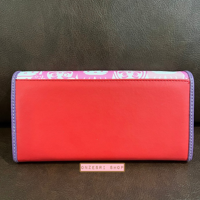 กระเป๋าสตางค์ใบยาว Hello Kitty Daruma (Limited) ทำจากผ้า & หนังเทียม ขนาด 19 x 12 ซม. มีช่องใส่บัตร ช่องซิป มี 2 สีให้เลือก