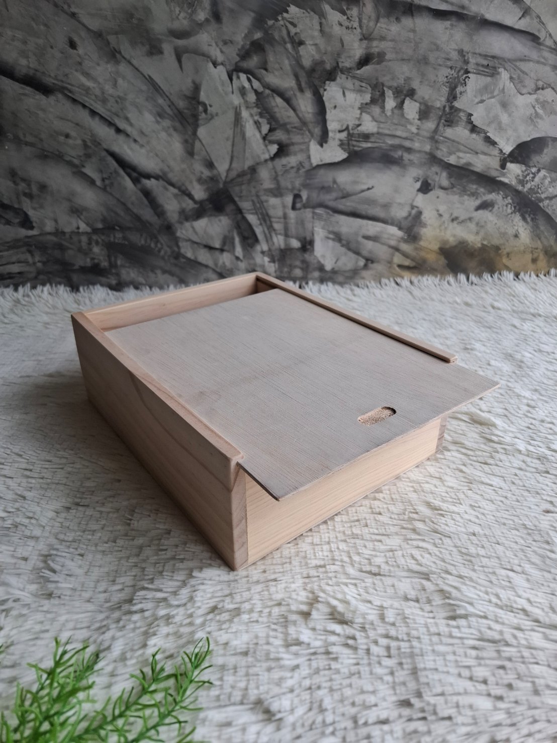 กล่องไม้สนแบบฝาสไลด์