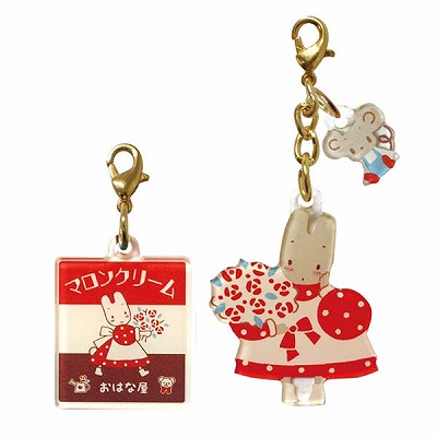 หัวซิป/ตัวห้อยอะคริลิค Sanrio Characters Fancy Retro Collection Charm Set มี 2 ตัวในเซ็ต แบบ Marron Cream ขนาดยาว 7 ซม. / 4.5 ซม.