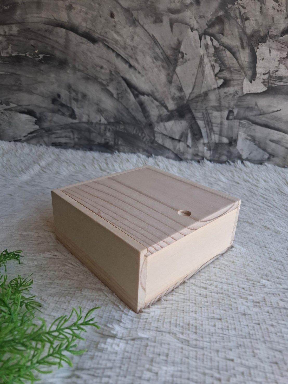 กล่องไม้สนฝาสไลด์