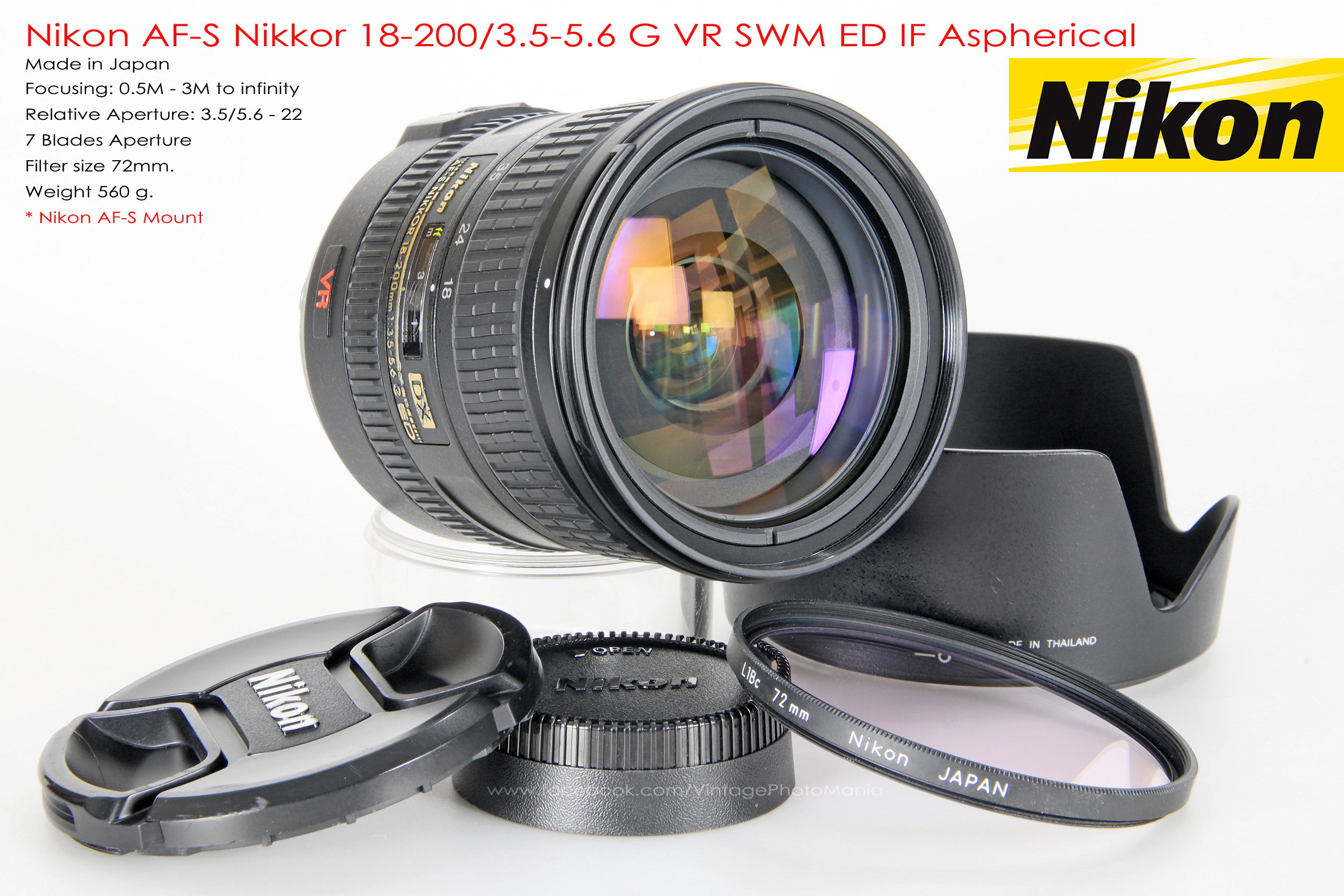 Nikon AF-S Nikkor 18-200/3.5-5.6 G ED VR IF Aspherical เลนส์อเนกประสงค์คมๆมีกันสั่น