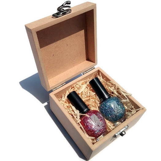 กล่องใส่ของ ไม้mdf สี่เหลี่ยมจัตุรัส ขนาด 10x10x6 cm