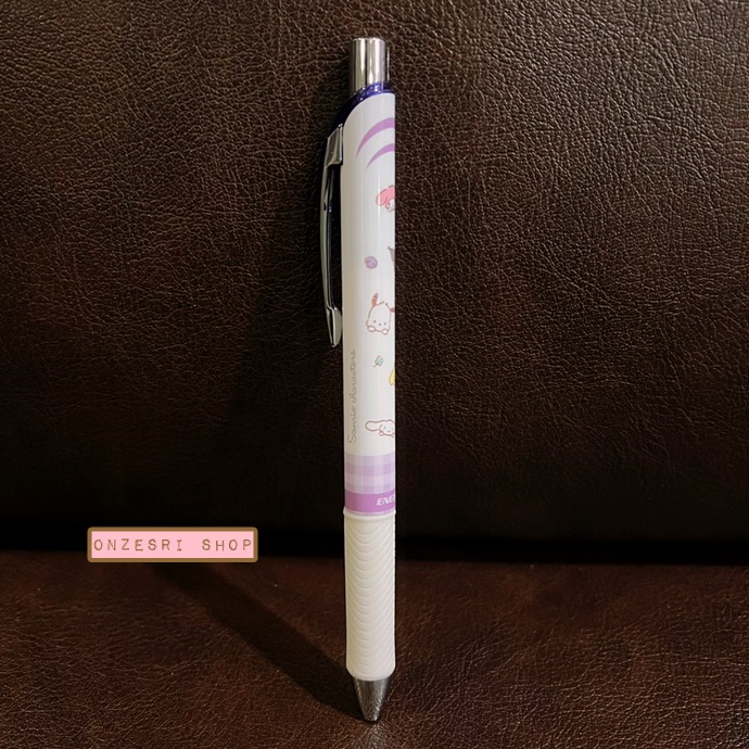 ดินสอกด Pentel Energel (Energize) จากญี่ปุ่น ลาย Sanrio Characters สีขาวครีม