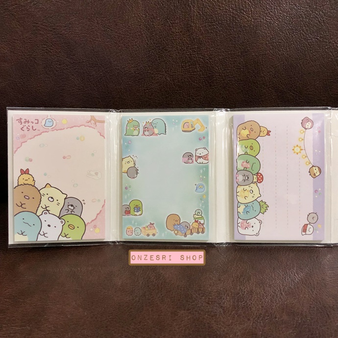 กระดาษโน้ต Memo แบบเล่มลาย Sumikko Gurashi Mole House สีชมพู มียางลบเล็ก 6 ก้อน ขนาด 9 x 7 x 1.8 ซม. กระดาษมี 6 ลาย รวม 120 แผ่น