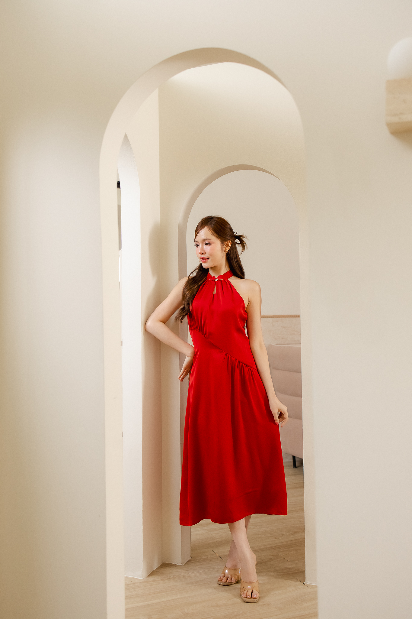 Mei Mei Maxi Dress : สีแดง [Made by Pastel Time]