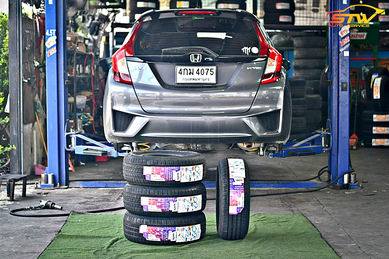 ยาง APOLLO ALNAC 4G 195/55R15 85H ติดตั้งใส่ HONDA JAZZ
