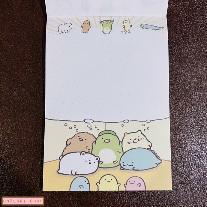 สมุดฉีก Sumikko Gurashi Picture Book Art Collection แบบสีฟ้า ขนาด 14.8 x 10.5 ซม. มี 4 ลาย รวม 100 แผ่น