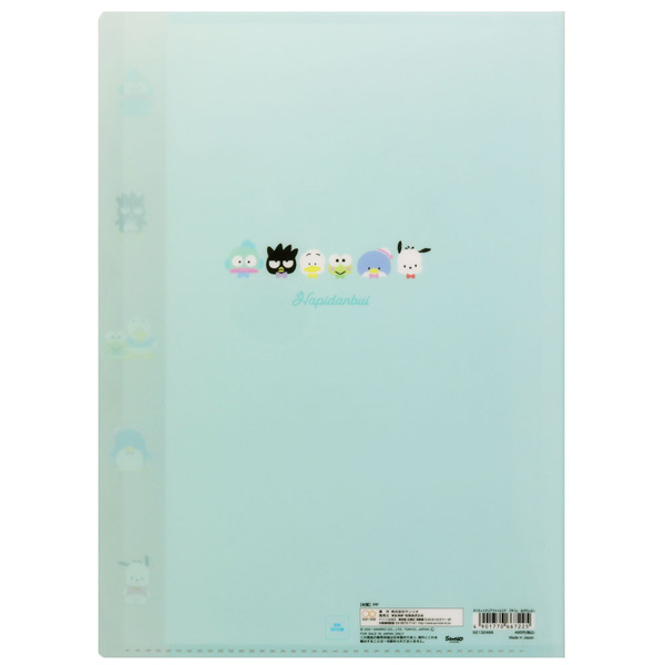 แฟ้ม A4 Sanrio Hapidanbui สีฟ้า แยกใส่เอกสารได้ 5 ช่อง ตรงที่คั่นแต่ละช่อง เป็นแบบตัวการ์ตูนน่ารัก ๆ