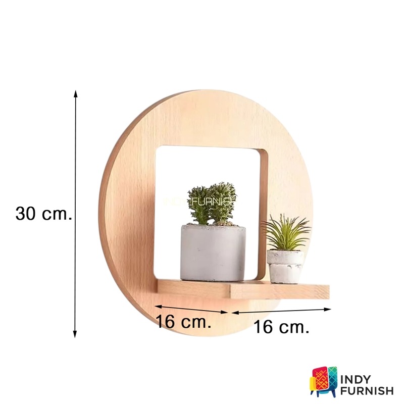 ชั้นวางต้นไม้ หิ้งพระ วางของ รุ่น Sata ไม้ยางพารา ( ราคา/1ชิ้น)