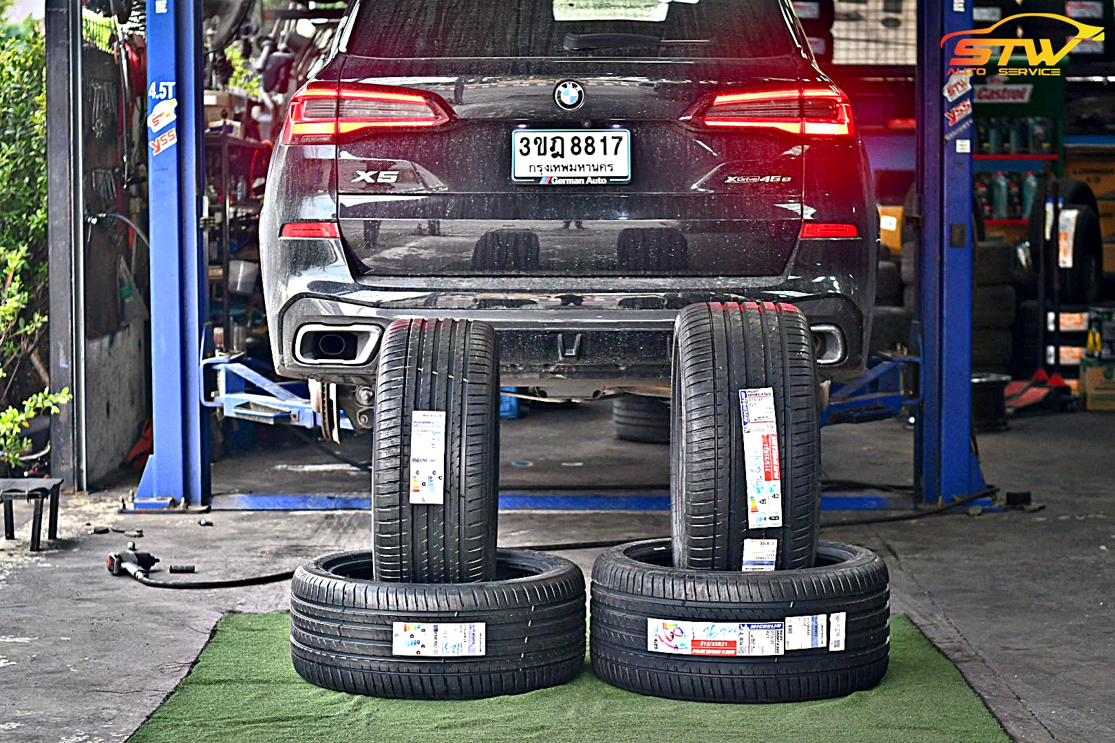 ยาง MICHELIN PILOT SPORT 4 SUV F 275/40R21 107Y R 315/35R21 111Y ติดตั้งใส่ BMW X5