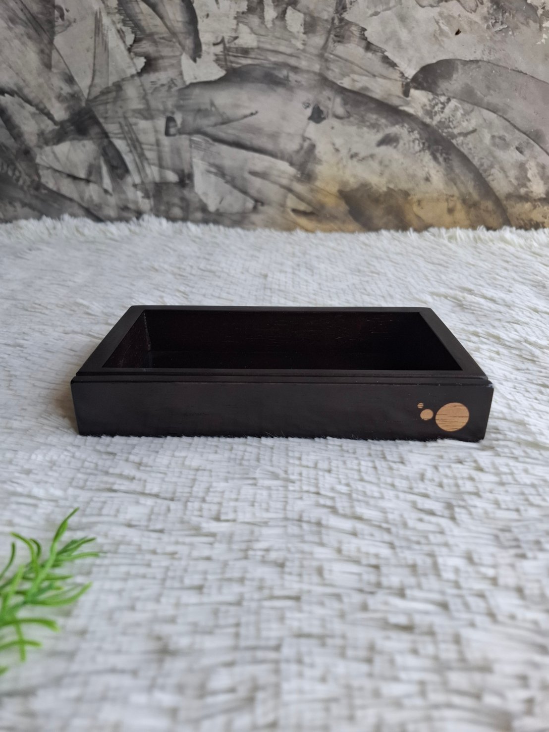 ถาดไม้ใส่นามบัตร