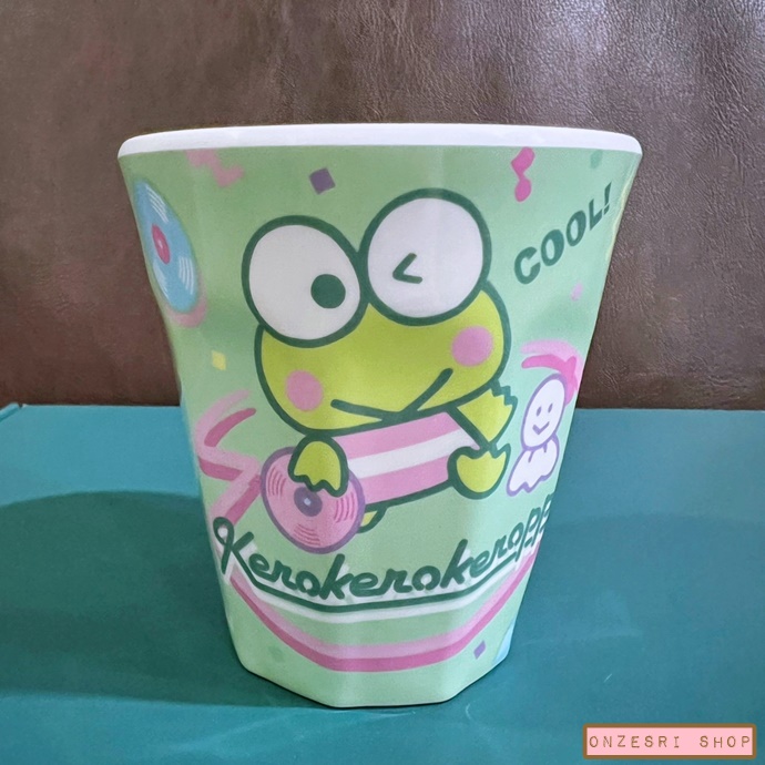 แก้วเมลามีนลาย Sanrio 80s Pop - Keroppi ขนาด 8.5 x 9 ซม. 270 ml ไว้ใส่ของ ใส่น้ำดื่มได้ ใส่น้ำได้ถึง 100 องศาเซลเซียส