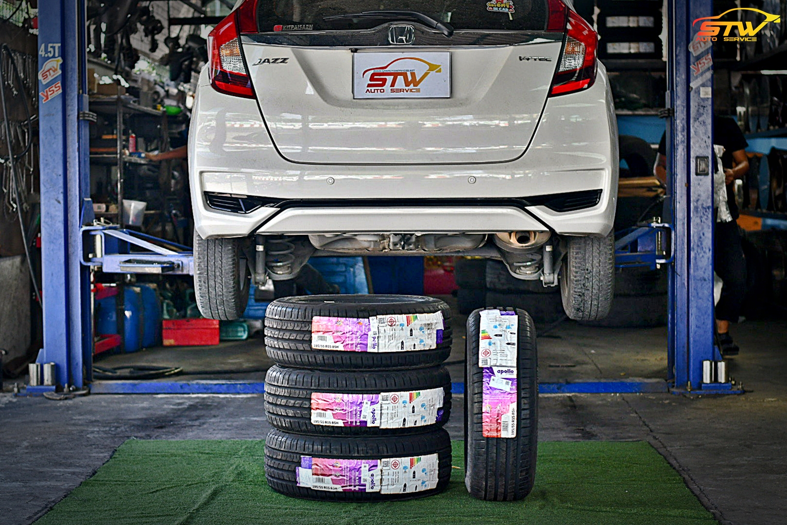 ยาง APOLLO Alnac 4G 195/55R15 85V ติดตั้งใส่ HONDA JAZZ GK