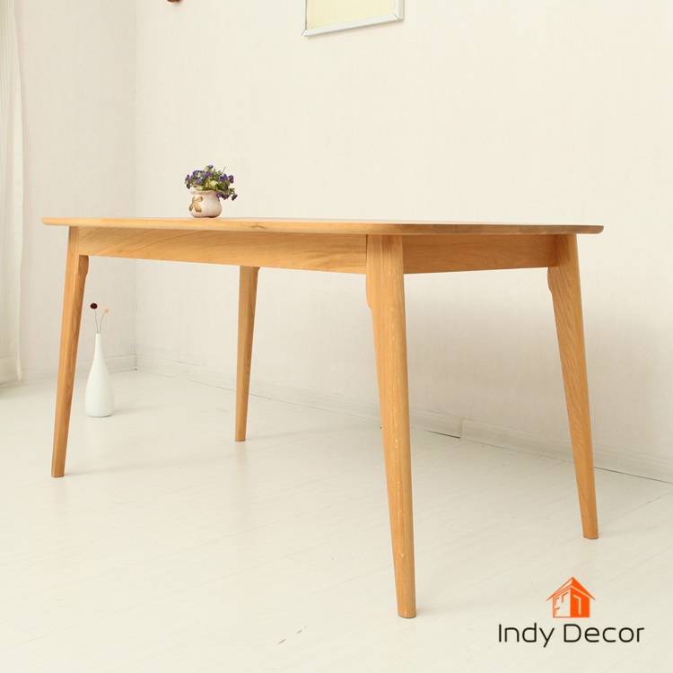 โต๊ะอาหารไม้โอ๊ค รุ่น King สีธรรมชาติ