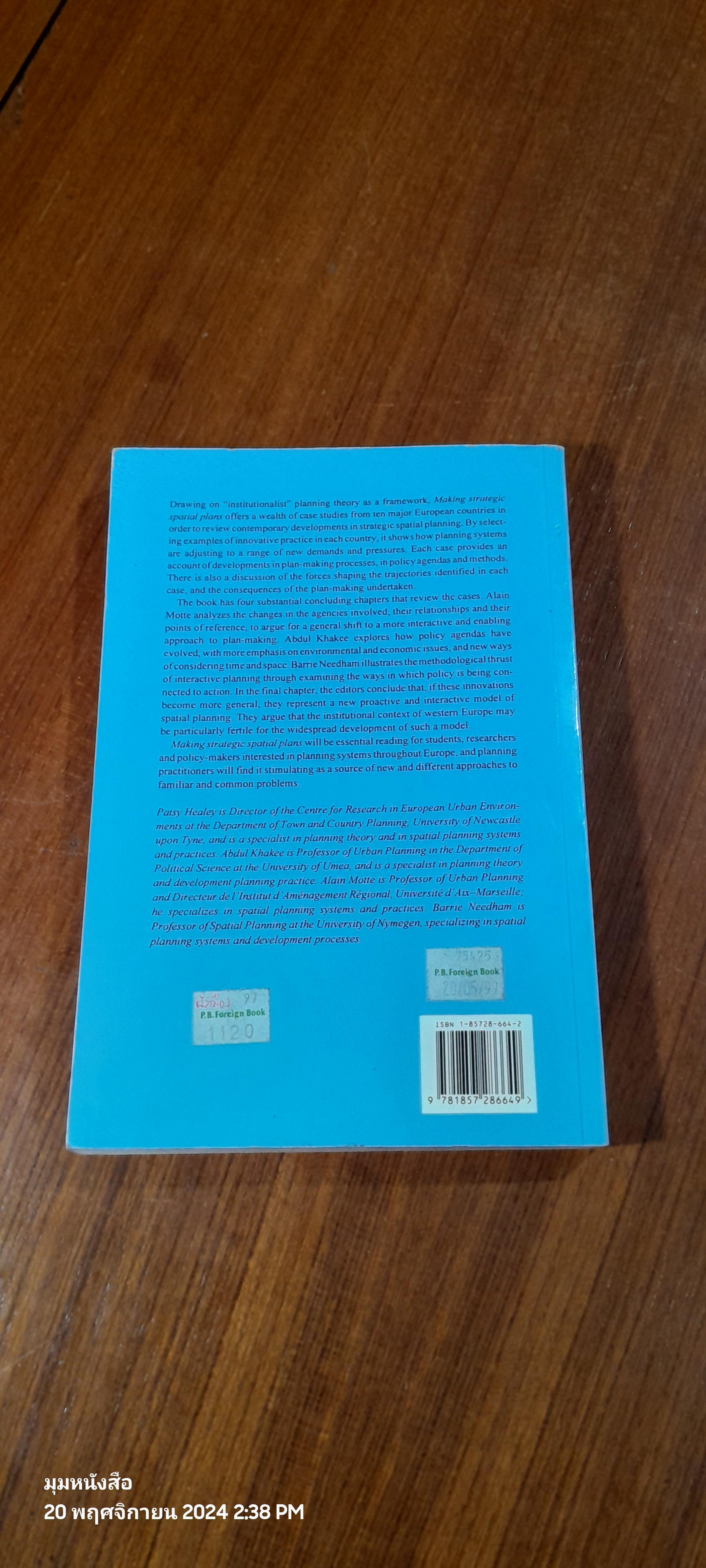 Making Strategic Spatial Plans / Patsy Healey