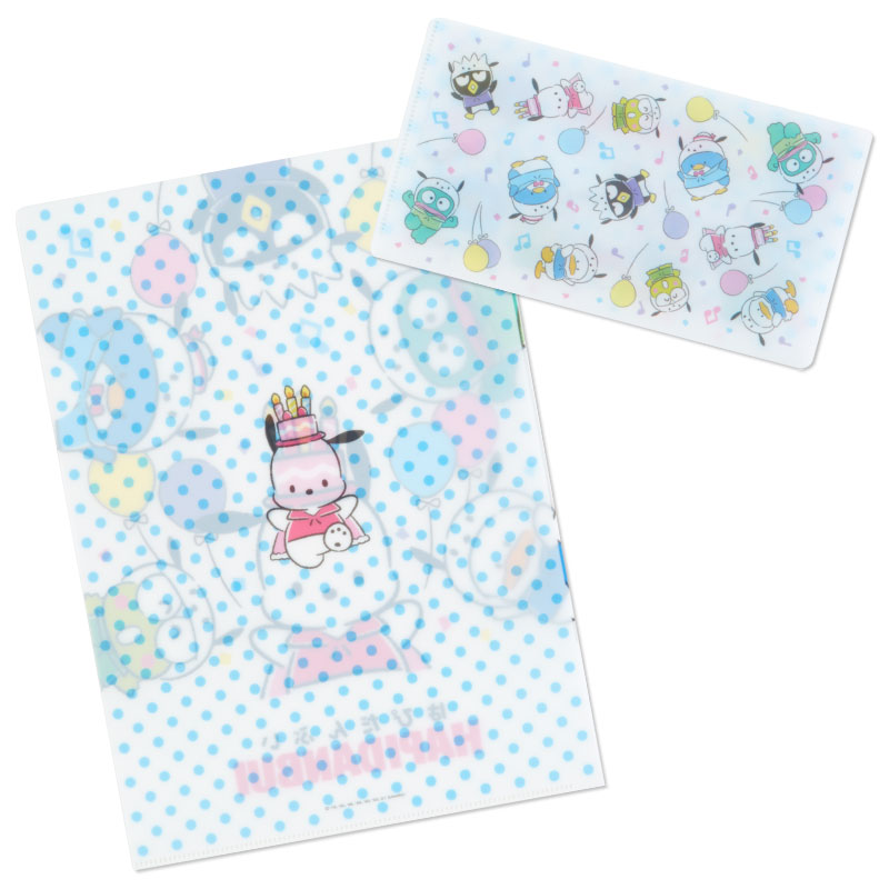 เซ็ตแฟ้ม Happy Birthday Pochacco x Hapidanbui เป็นแฟ้ม A4 กับแฟ้ม Ticket Holder (เอาไปใส่หน้ากากอนามัยได้ค่ะ)