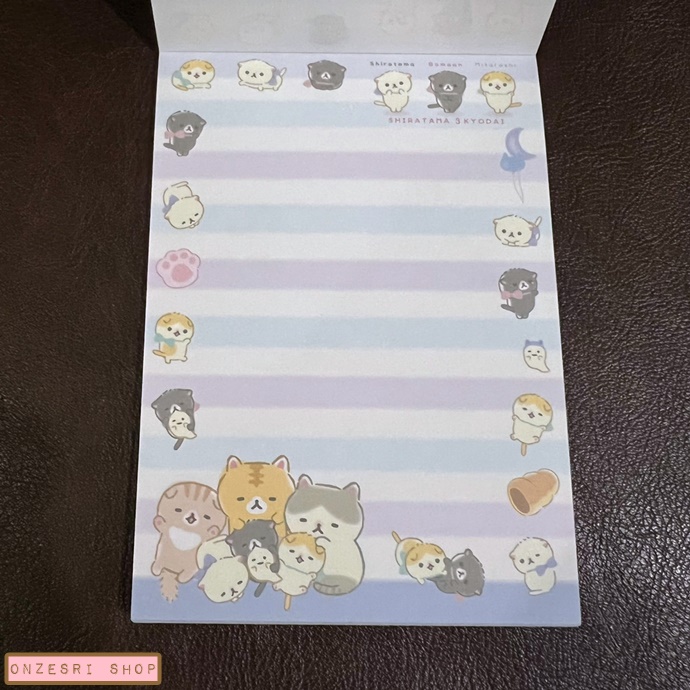 สมุดฉีก Corocoro Coronya Sleepover Party แบบสีฟ้า ขนาด 14.8 x 10.5 ซม. มี 4 ลาย รวม 100 แผ่น