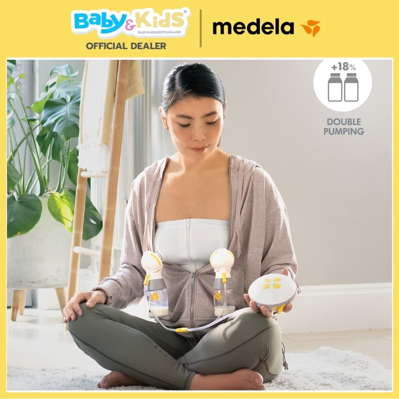 Medela เครื่องปั๊มนมมอเตอร์คู่ New Swing Maxi รุ่น FGMD101041627 ปั๊มนมไฟฟ้า ปั๊มนมคู่ ประกันศูนย์ไทย 1 ปี