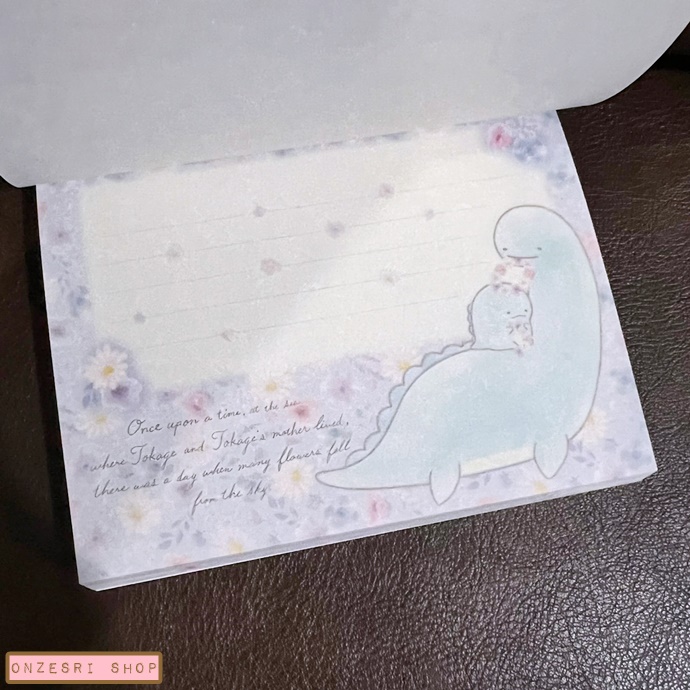 สมุดเล่มเล็ก ลาย Sumikko Gurashi Tokage Memories แบบคุณลูกเกาะหลัง ขนาด 14 x 10.5 x 1.2 ซม. มี 4 ลาย รวม 120 แผ่น