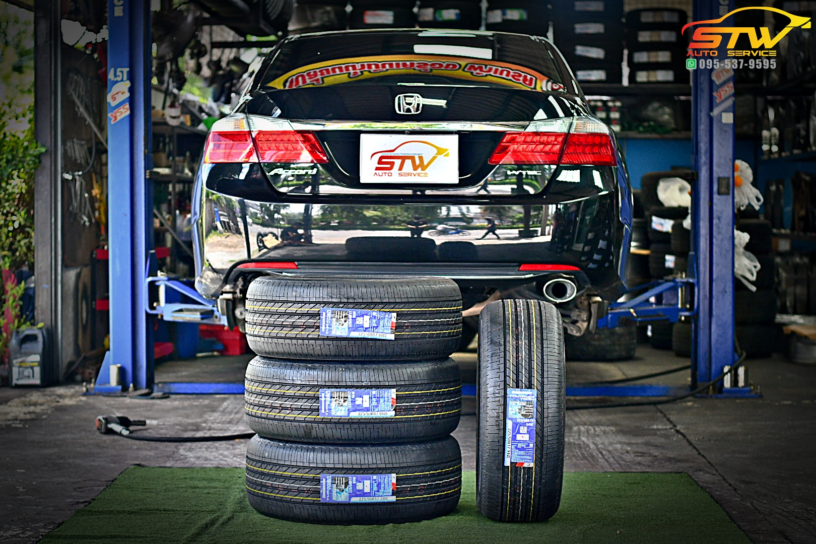 เปลี่ยนยาง HONDA ACCORD BRIDGESTONE Turanza T005A 225/55R17 94W
