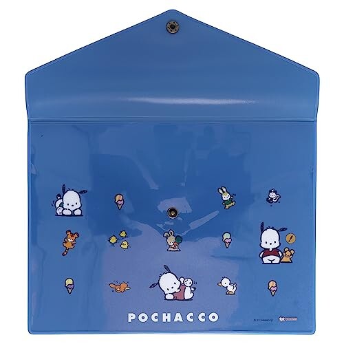 แฟ้มกระดุมขนาด A5 ลาย Sanrio Characters Retro Collection แบบ Pochacco มีกระดุมปิดเปิด ขนาด 23 x 17 ซม. ทำจาก PVC