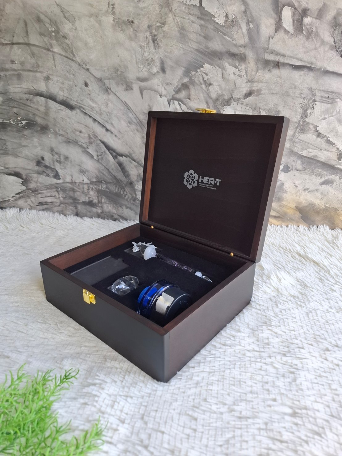 กล่องไม้ใส่ปากกา+น้ำหมึก