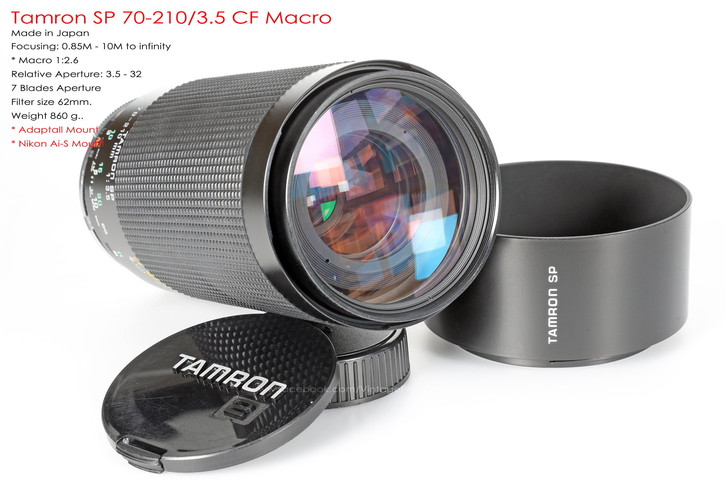 Tamron SP 70-210/3.5 CF Macro *Nikon Ai-S Mount เลนส์ไวแสงคมๆโบเก้สวย