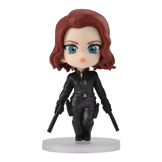 Chara Marvel 02 Avengers แบบ Natasha Romanoff (Black Widow) เป็นฟิกเกอร์แบบตั้งได้ ตัวสูง 8 ซม. น่ารักมาก
