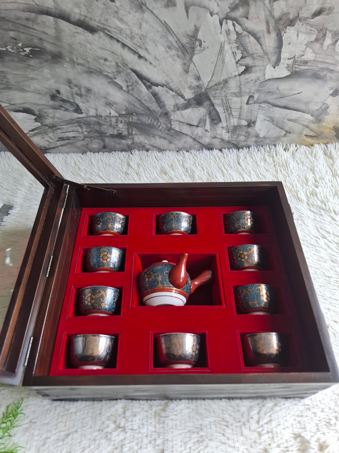 กล่องไม้ใส่ชุดแก้ว