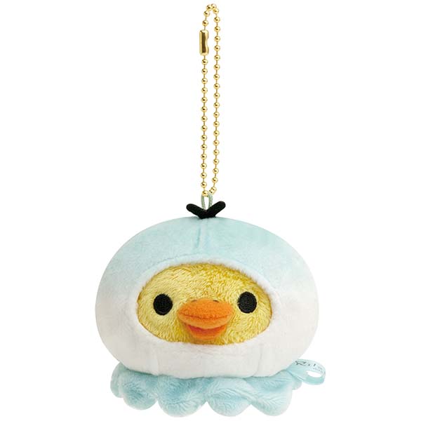 พวงกุญแจตุ๊กตา Rilakkuma Under the Sea แบบ Kiiroitori แมงกะพรุน ขนาด 7 x 8 x 6 ซม.