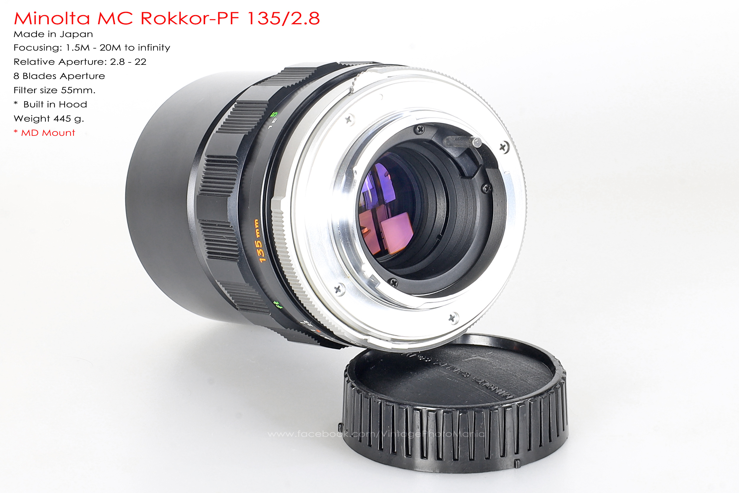 Minolta MC Rokkor-PF 135/2.8 *MD Mount เลนส์พรอตเทรตคมๆโบเก้สวย