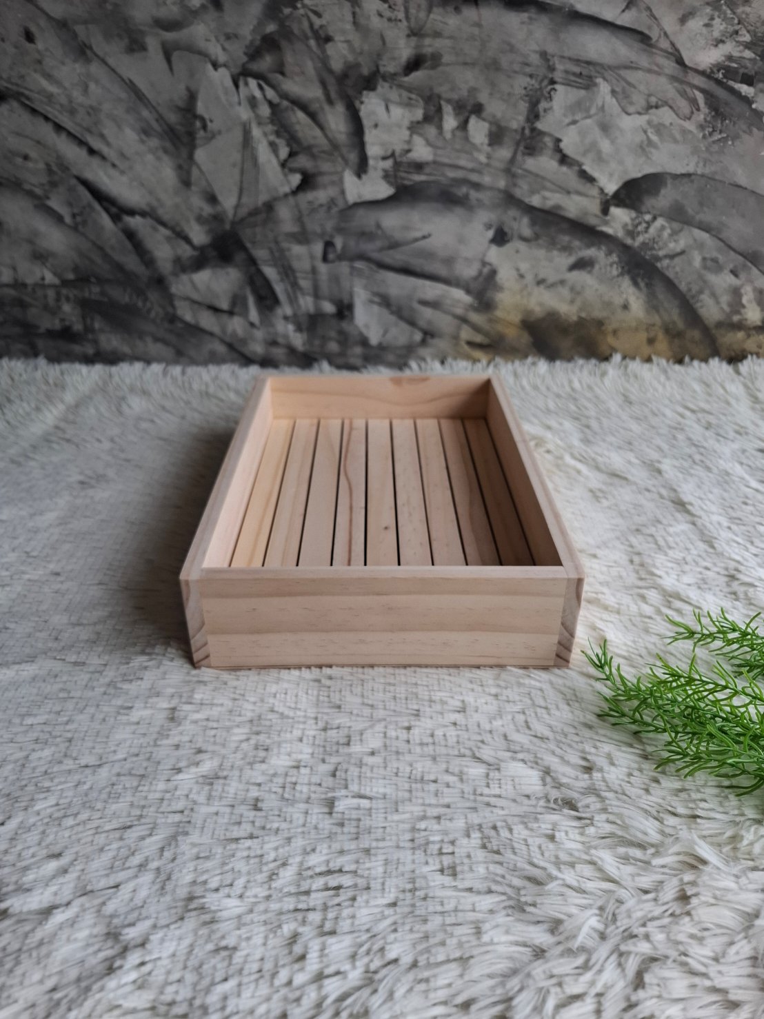 ถาดไม้สนใส่อาหาร