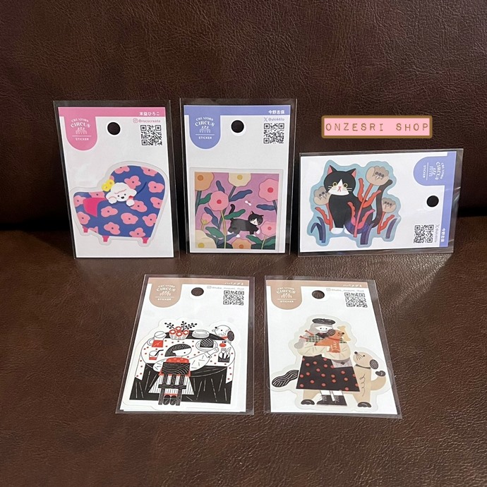 สติกเกอร์ CREATORS CIRCUS Vinyl Sticker จากญี่ปุ่น คอลเลกชั่นคอลแลปกับนักวาดที่ดังใน SNS ญี่ปุ่น น่ารักมาก ทำจากพลาสติก ขนาดประมาณ 6-7 ซม. ใช้ตกแต่งสิ่งต่าง ๆ ได้ ทนทาน กันน้ำ มีหลายแบบให้เลือก