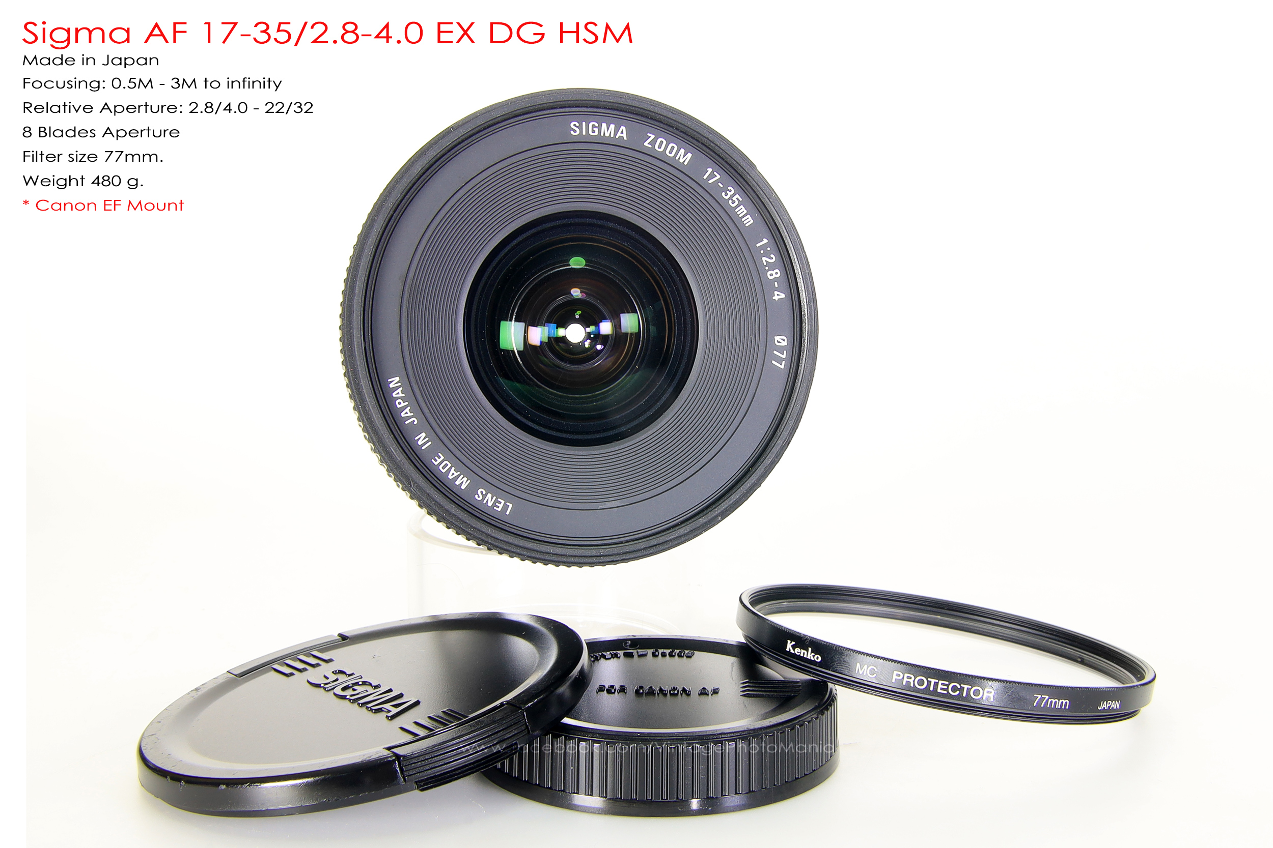 Sigma AF 17-35/2.8-4.0 EX DG HSM*Canon EF Mount เลนส์ไวด์ไวแสงรองรับกล้องฟูลเฟรม Canon