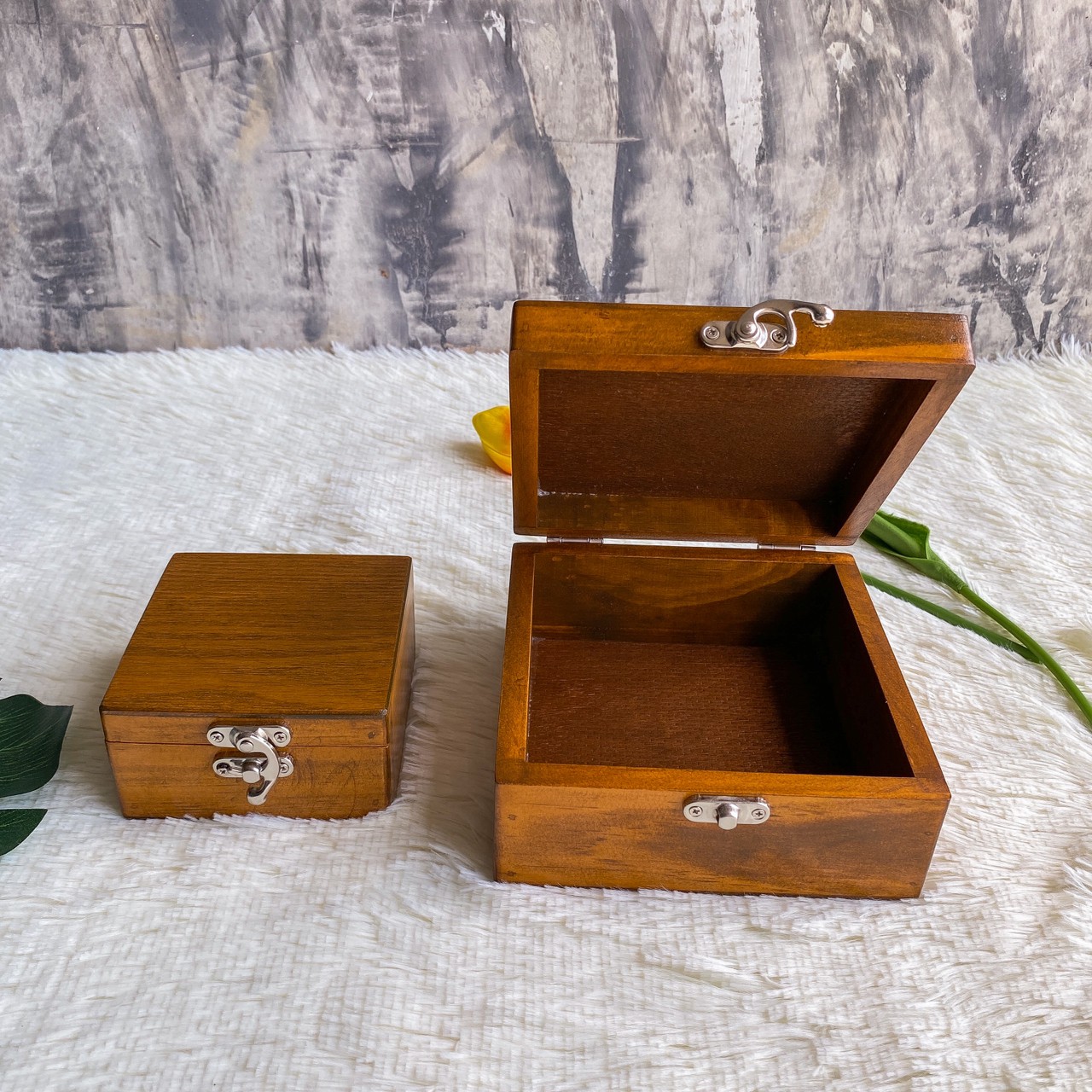 กล่องไม้ฝาล็อค ไซส์ M (Wooden lock box, M size)