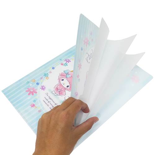 แฟ้ม A4 ลาย My Melody & My Sweet Piano สีฟ้า แยกใส่เอกสารได้ 5 ช่อง