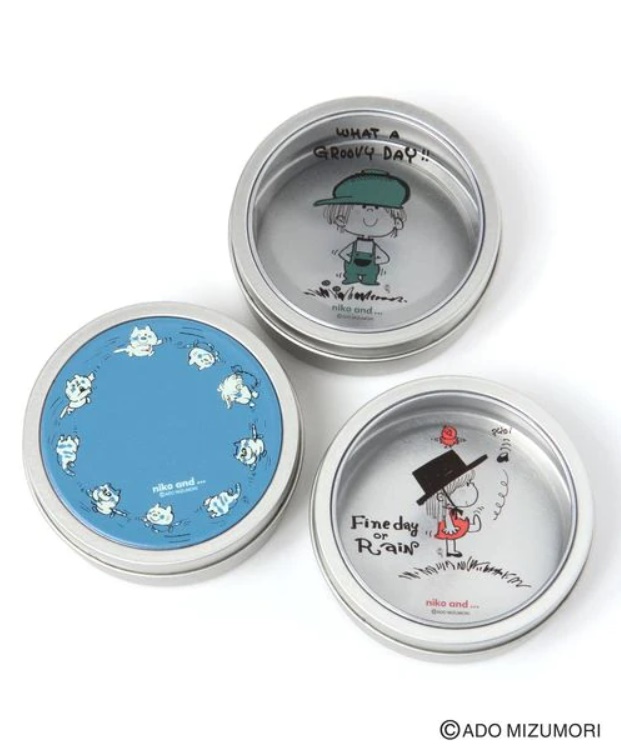 Set กล่องใส่ของด้านหลังเป็นแม่เหล็ก Ado Mizumori meets niko and ... มี 3 ใบในเซ็ต ลายน่ารัก ขนาด 3.5 x 9.2 ซม.