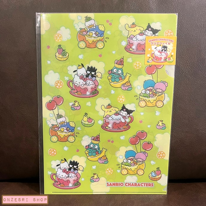 แฟ้มใส่เอกสาร A4 แบบ 1 ช่อง Sanrio Fruity สีเขียว