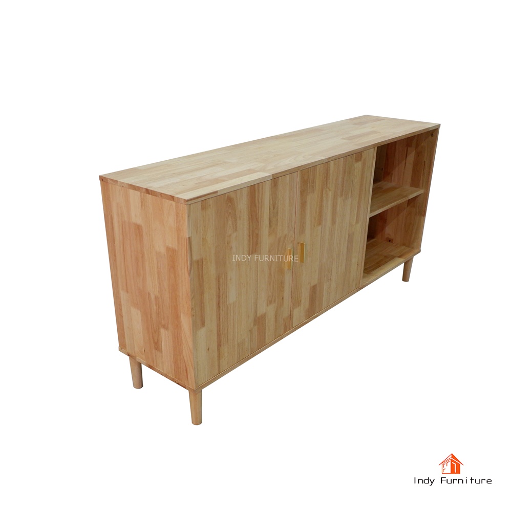 ตู้อเนกประสงค์ใหญ่ ไม้ยางพารา รุ่น Giant-160 สีธรรมชาติ