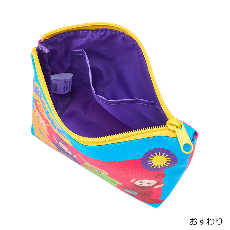 กระเป๋า Teletubbies Pouch จาก Plaza Japan แบบสีฟ้า ขนาด 20 x 13 x 6 ซม. ทำจากหนัง PU แบบมี texture