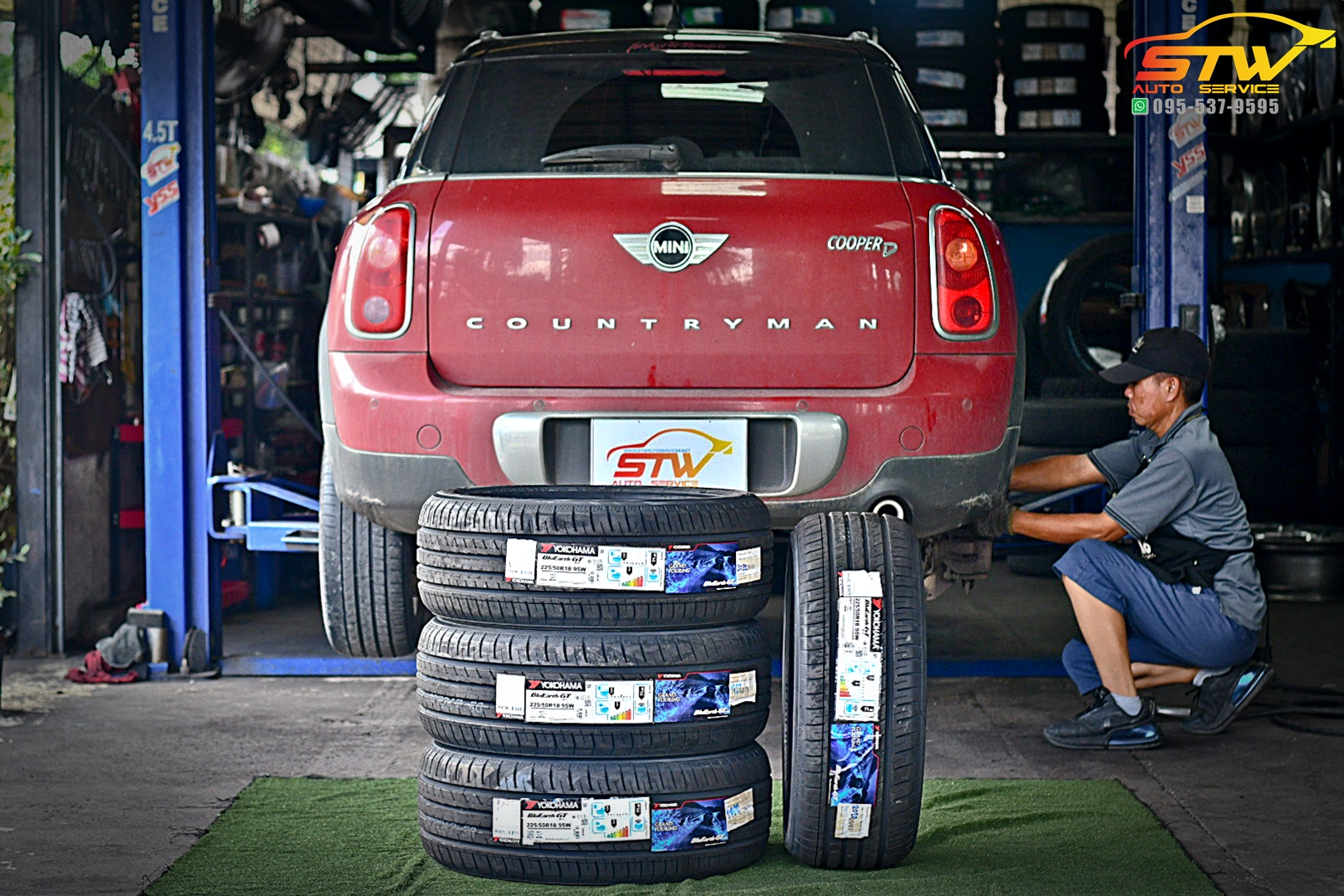 เปลี่ยนยาง MINI COOPER COUNTRYMAN YOKOHAMA BluEarth-GT AE51 225/50R18 95W