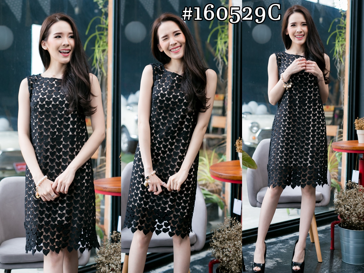True Love Lacy Dress – Black สีดำ