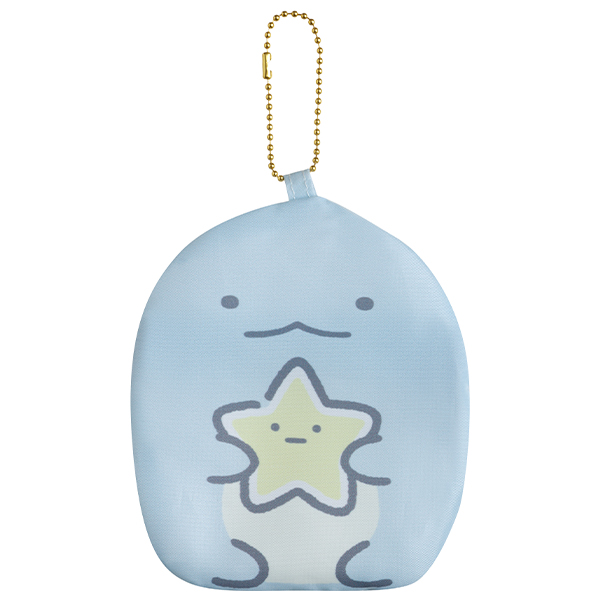 กระเป๋า Eco ลาย Sumikko Gurashi Hoshizora Sampo Shopping Bag แบบ Tokage ฟ้า พับได้ พกพาสะดวก มีที่เก็บเป็นพวงกุญแจ ขนาด 50 x 41 x 14 ซม. / พับแล้วเหลือ 13.5 x 12 x 2 ซม.