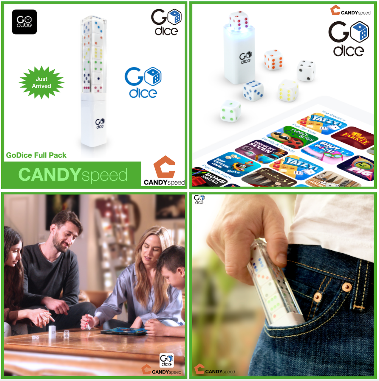 GoDice Full Pack | Board Game | ลูกเต๋า อัจฉริยะ | เกมเศรษฐี | by CANDYspeed